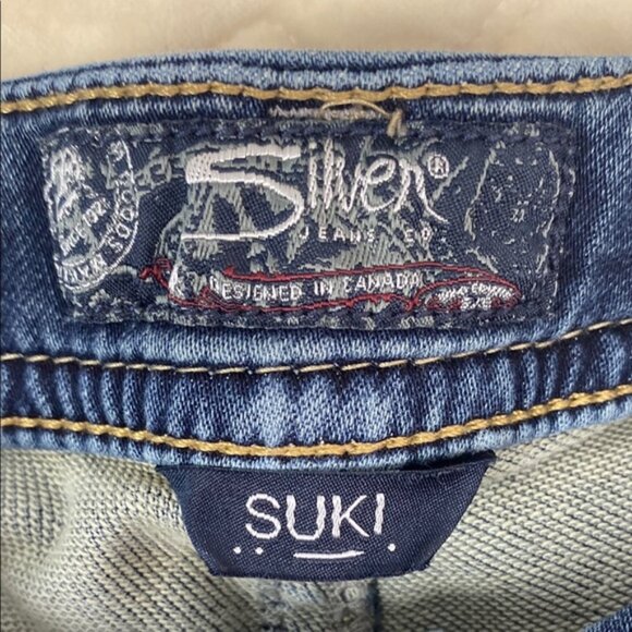 Silvery Suki Pencil Skinny Joga Jeans Blue Size 27W - Picture 7 of 13